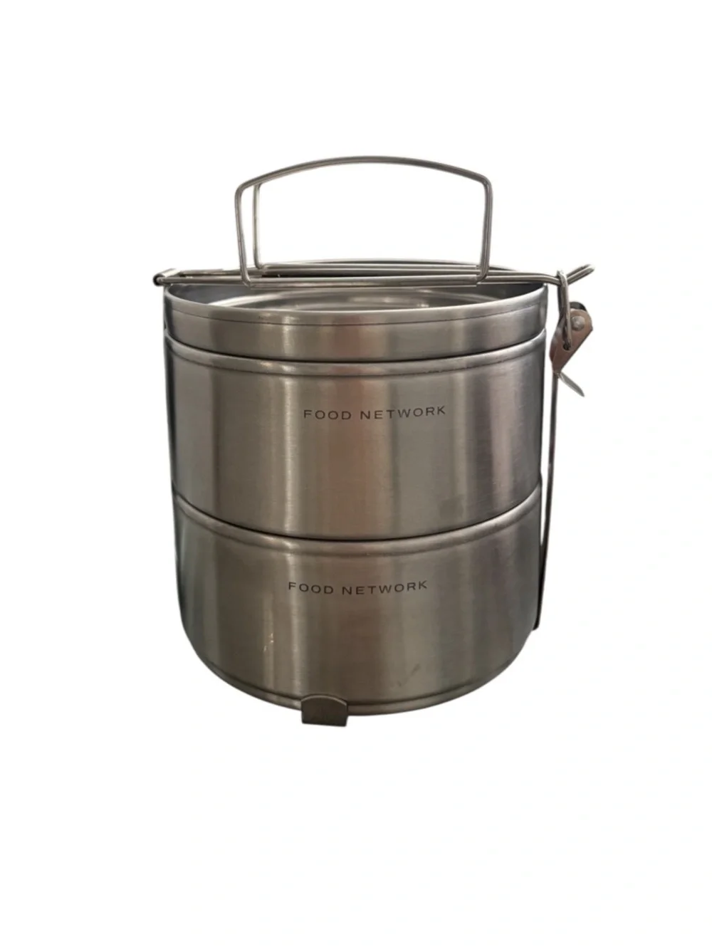 Food Network Silver 2-Tier Stainless Steel Lunch Carrier